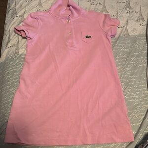 Lacoste Light Pink Polo children’s dress with Logo